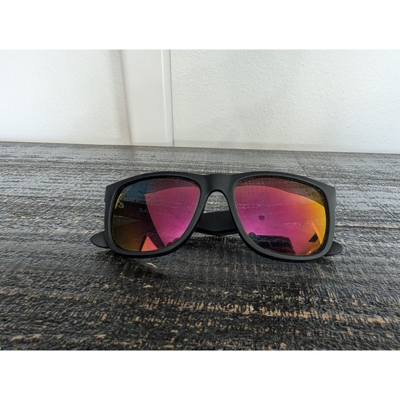Ray-Ban Other - Ray-Ban RB4165 Justin Sunglasses Mens 54-16-145 Orange Mirrored Square 622/6Q